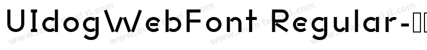 UIdogWebFont Regular字体转换